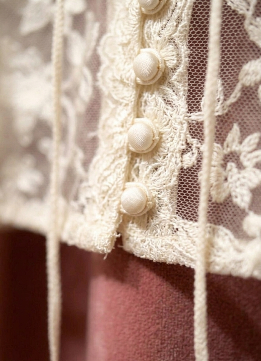 Spetsblus med långa ärmar